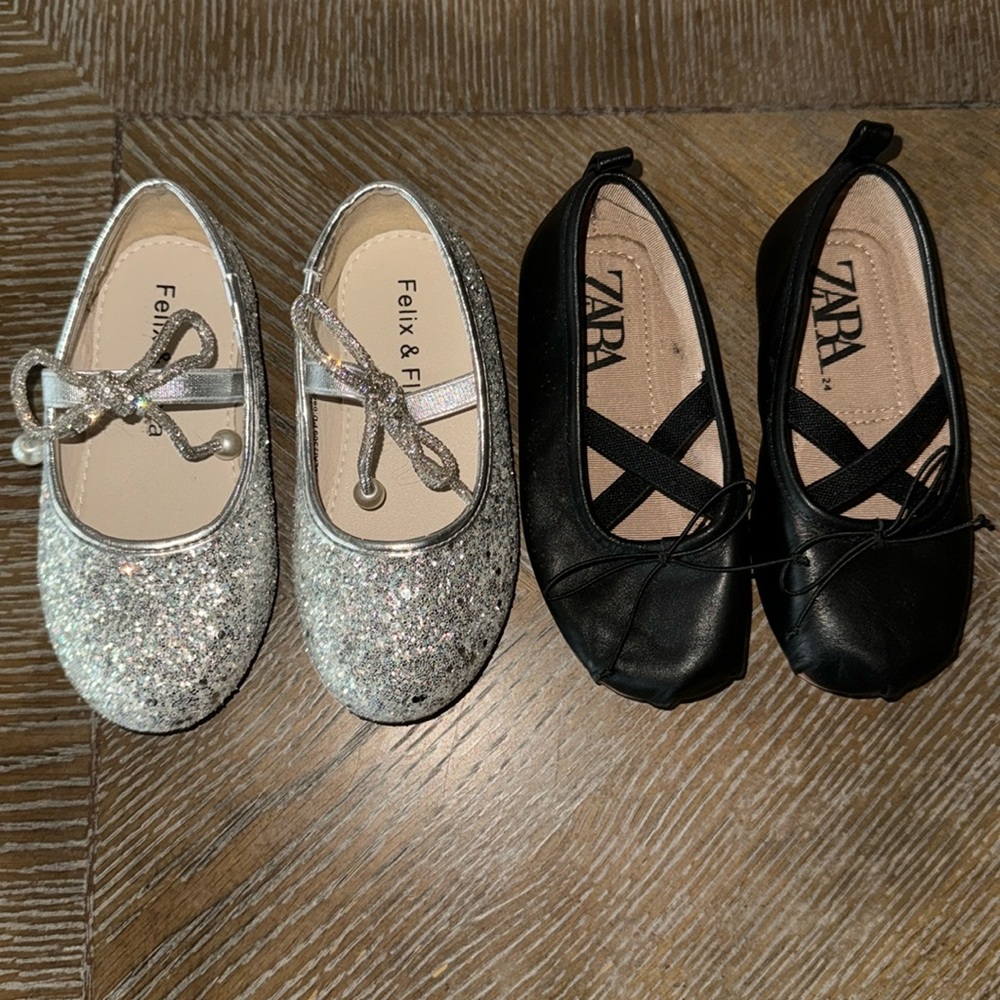 ZARA & FELIX AND FLORA Little girls Dress shoes bundle. SIZE 8